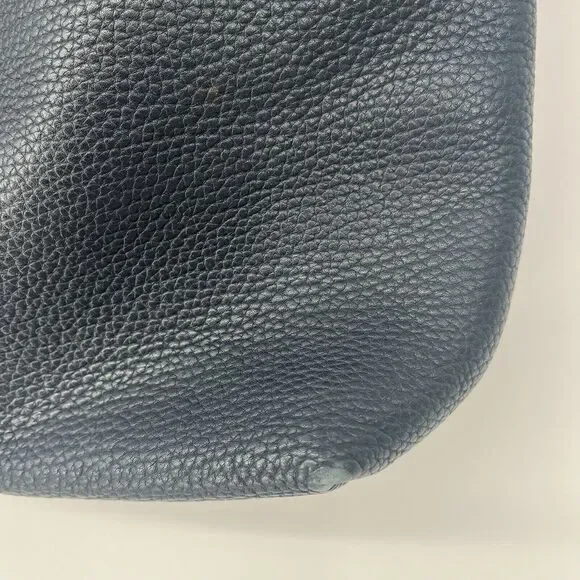 Dooney And Bourke Hobo Bag Pebbled Leather Black And Tan Shoulder Bag - Picture 7 of 16